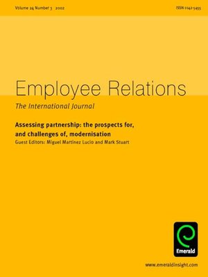 cover image of Employee Relations, Volume 24, Issue 3